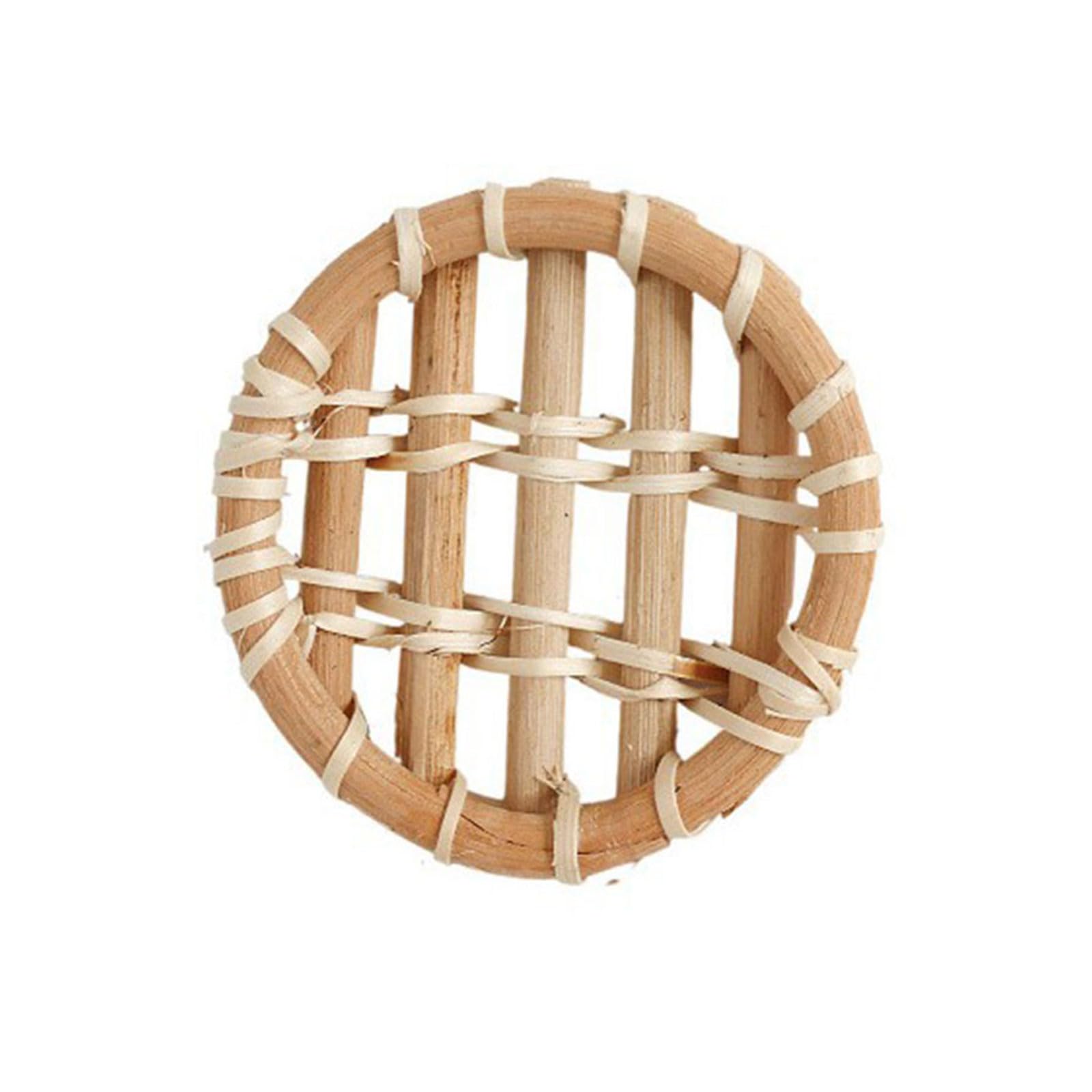 hogtnd Artistic Rattan Coasters, Insulating Mat for Dining Table, Coffee Cup Protector, Flexible Drink Ride