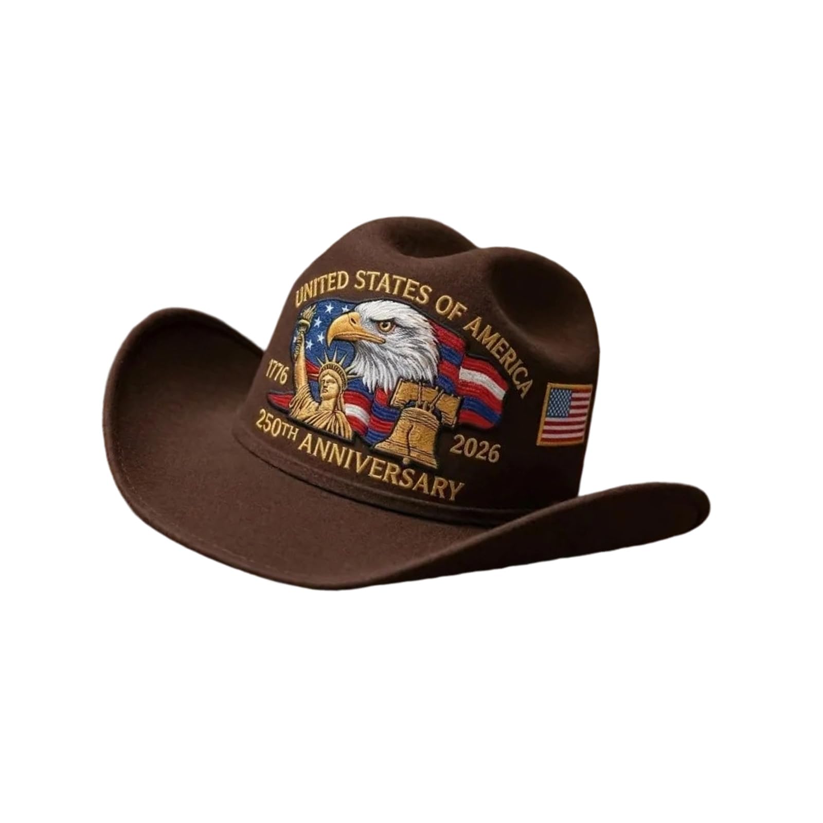 Cazstyk Brown 250Th Americans Independence Day Commemorative Hat Stylish Party Accessory For Festivals And Outdoor Event Nationalistic Celebration Cap