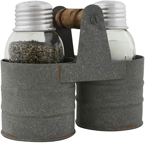 Vintage Mason Jar Salt Pepper Shaker Set rústico condimento Caddy Holder