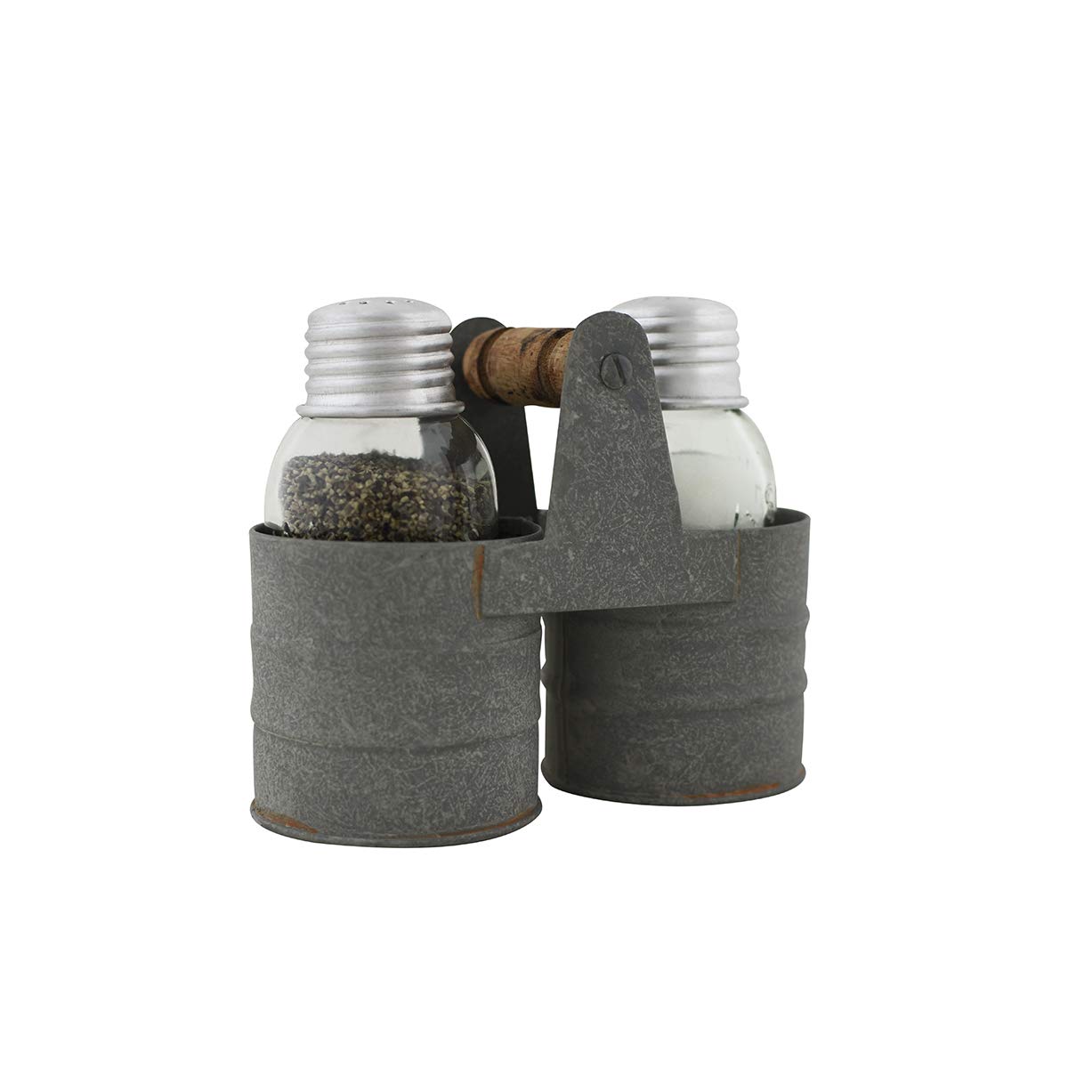 Vintage Mason Jar Salz- und Pfefferstreuer Set rustikale Gewürzdosen Halter