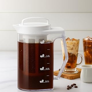 Soko Cold Brew Coffee & Tea Maker 1.6 Liter with Filter | BPA-Free Plastic Jar, Airtight Iced Pitcher with Leak-Proof Lid... Price In India