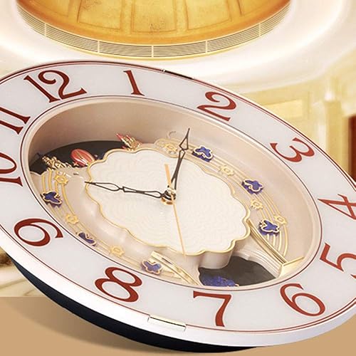Miniatura 3 de Wall Clock Retro Clock Creative Modern Minimalist Living Room Wall Clock Mute Wall Round Decorative Wall Clocks (41.5 * 41.5CM)