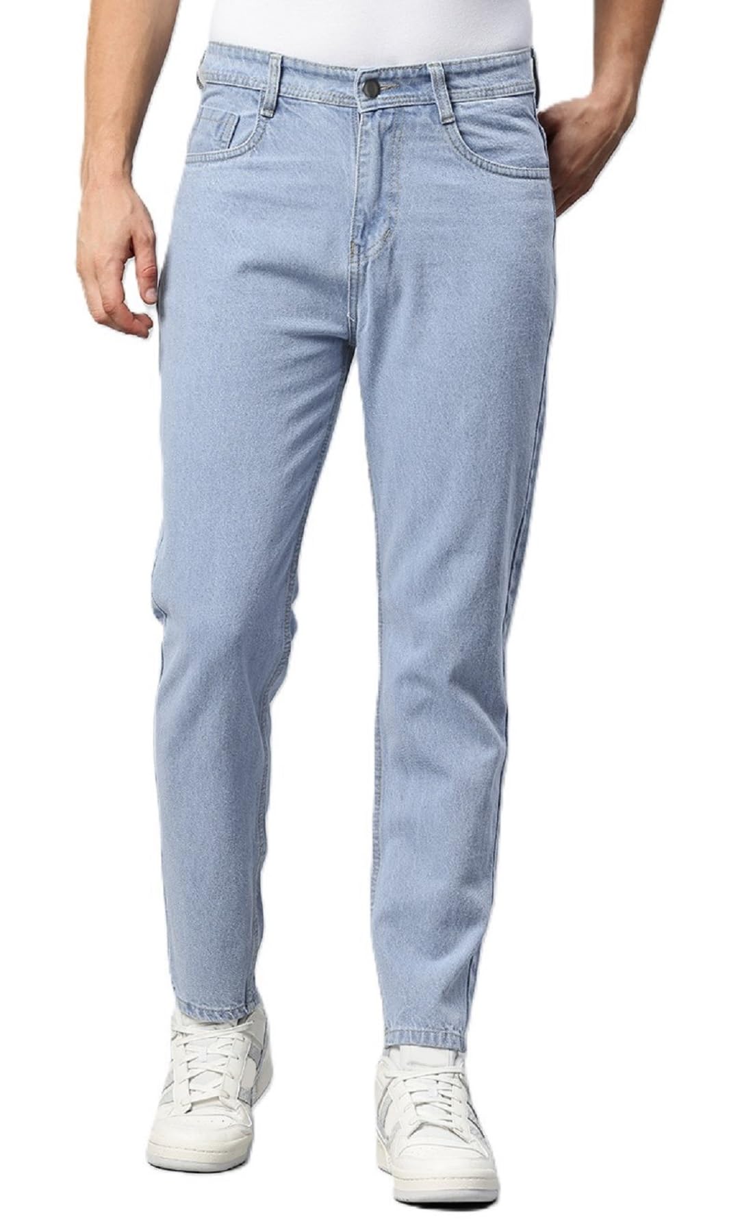 Men's Mid Rise Straight Fit Jeans || Stylish Cotton Regular Fit Denim Straight Fit Jeans-image-13