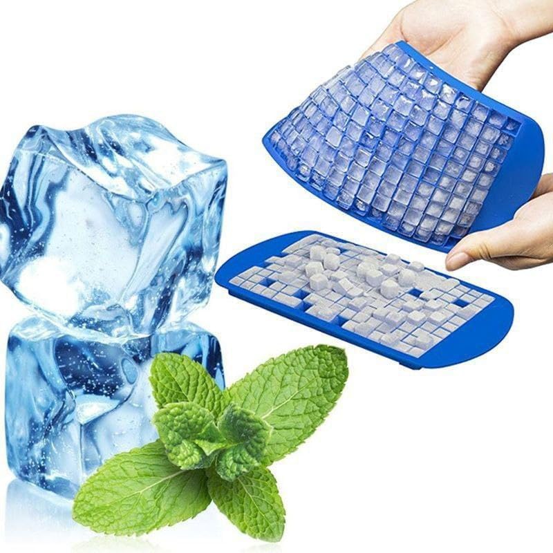 Image of Ice Cube Trays Silicone Mini Ice Cube Tray,160 Small Cube Molds, Easy Release Flexible Grid Design, BPA Free, Pack of 1,Multicolor