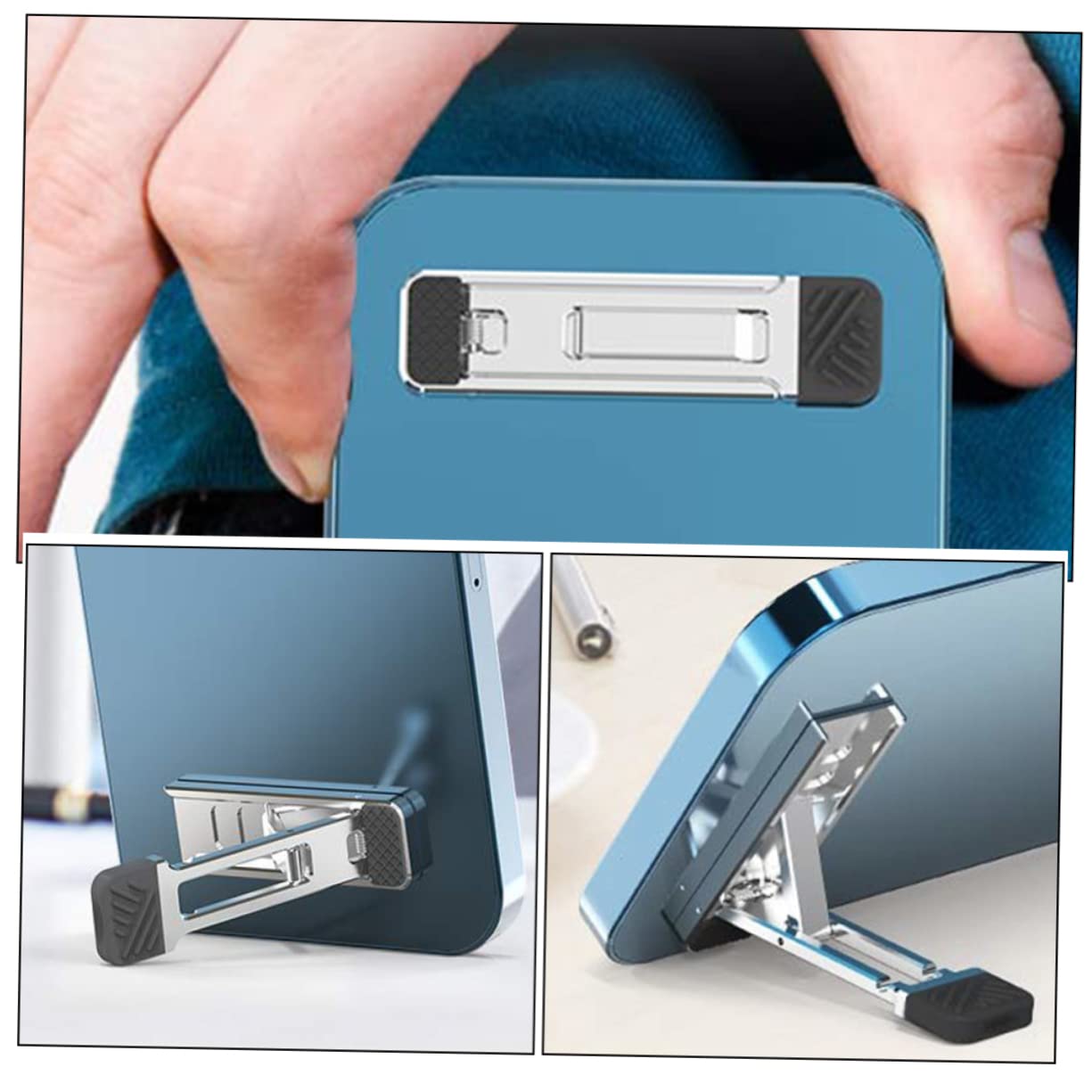 10pezzi Supporto Regolabile Pieghevole Per Smartphone Mini Stand Da Scrivania Portatile Per Telefono e Tablet Facile Da Usare e Ottimo Per Videochiamate e Streaming