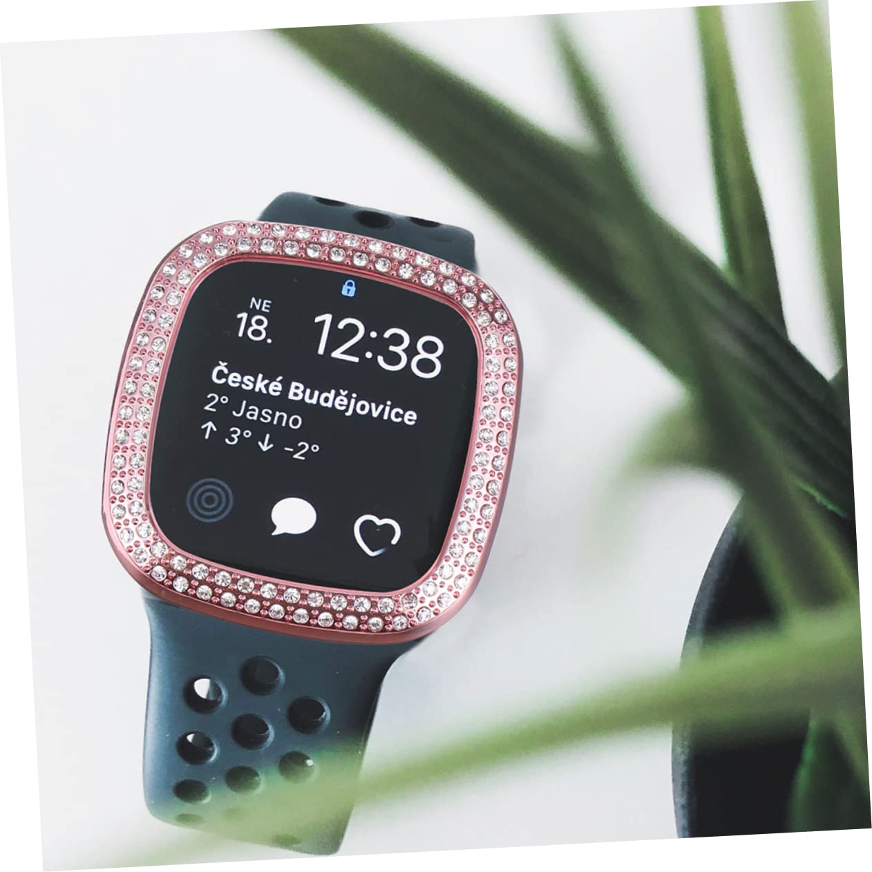 Hemobllo 4pezzi Cover Protettiva Per Smartwatch Sense Design Elegante Con Strass e Protezione Completa Per Schermo e Cornice Accessorio Per Compleanni e Occasioni Speciali