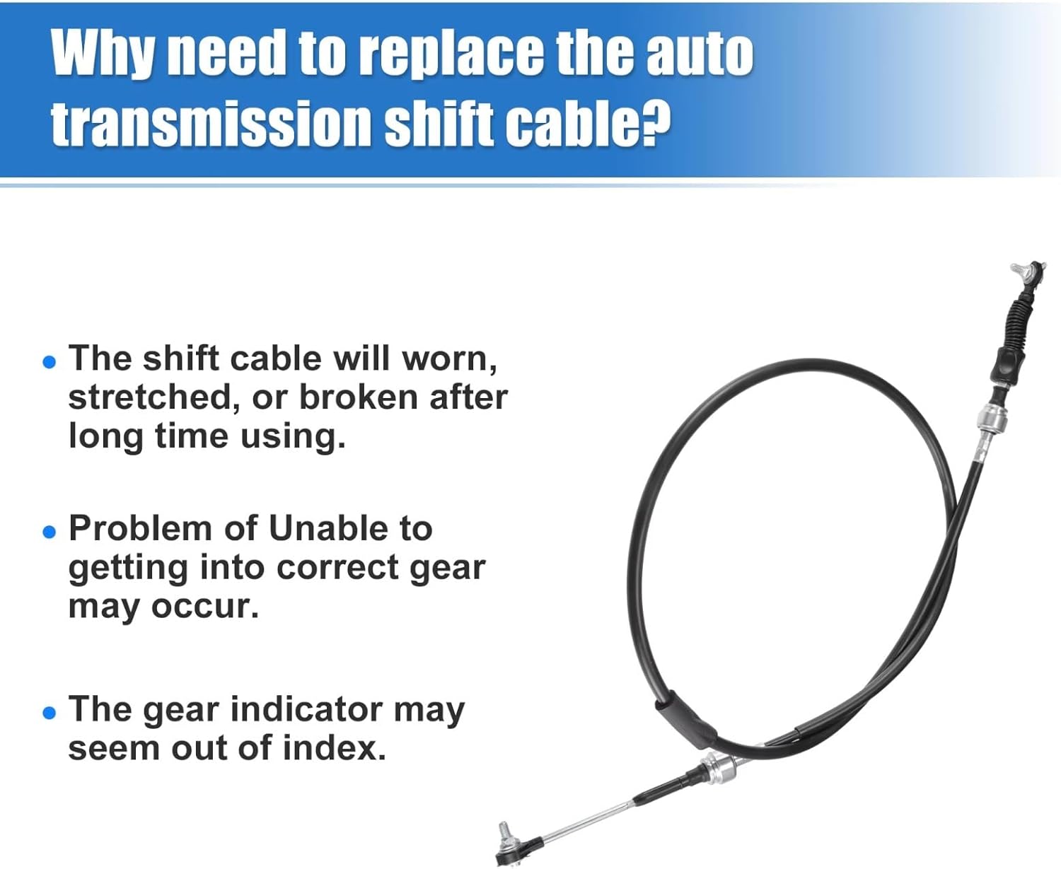 Transmission cable Compatible With Toyota For Camry 1997 1998 1999 2000 2001 Car Auto Transmission Gear Shift Selector Control Lever Cable 3382006071