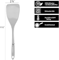 Vista 9 de Reston Lloyd - Espátula para sartenes antiadherentes, resistente al calor, utensilios de melamina con mango ergonómico, 11 pulgadas, juego de 6