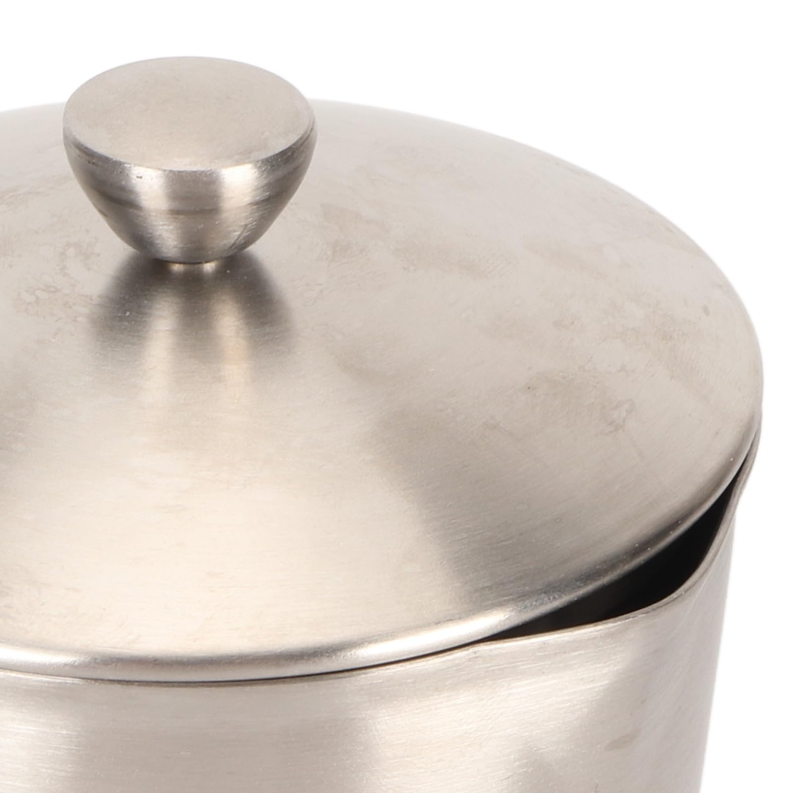 Taza medidora de acero inoxidable 304 de 700ML de espesor con tapa con mango marcado para espumar leche y Latte Art
