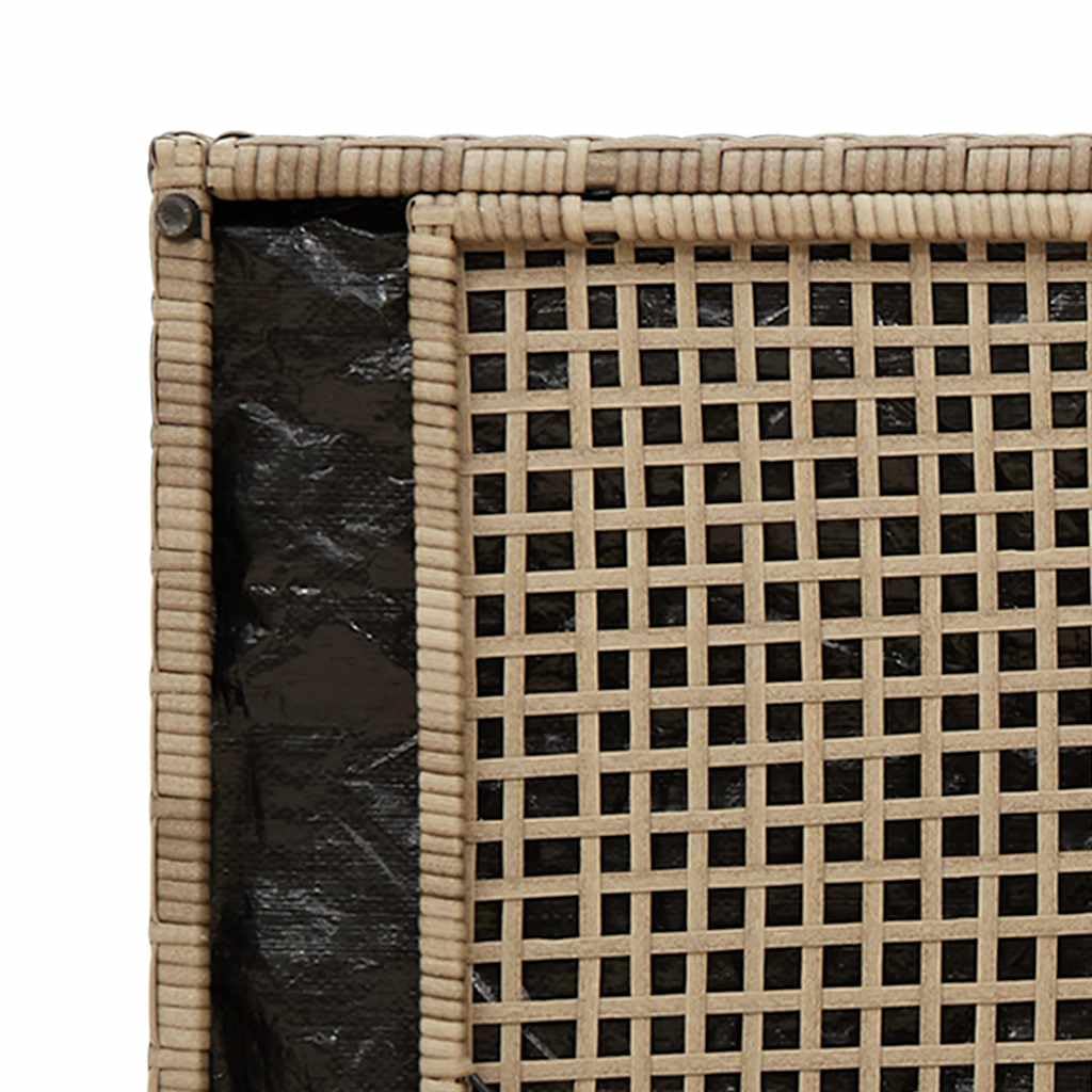 vidaXL Outdoor-Sitzbank mit Stauraum und Kissen Beige 100 cm, Gartenaufbewahrungsbank, Außenlagerbank, Außenbank mit Stauraum, Gartenaufbewahrungssitz