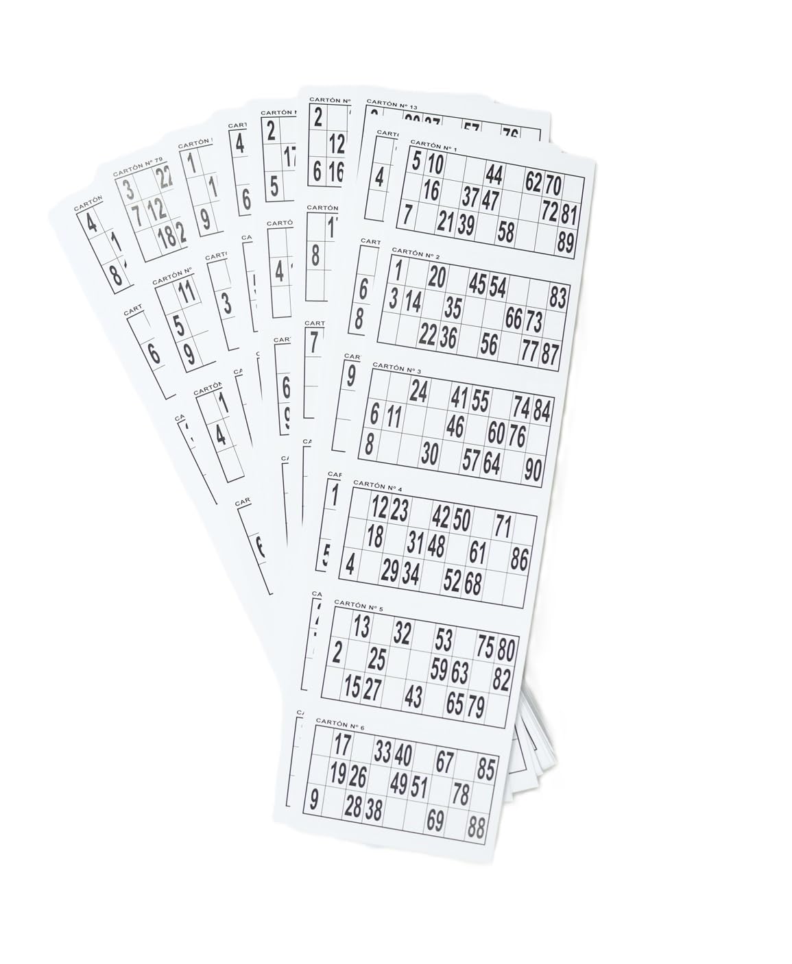 Lot de 510 cartons de bingo à tacher (blanc)