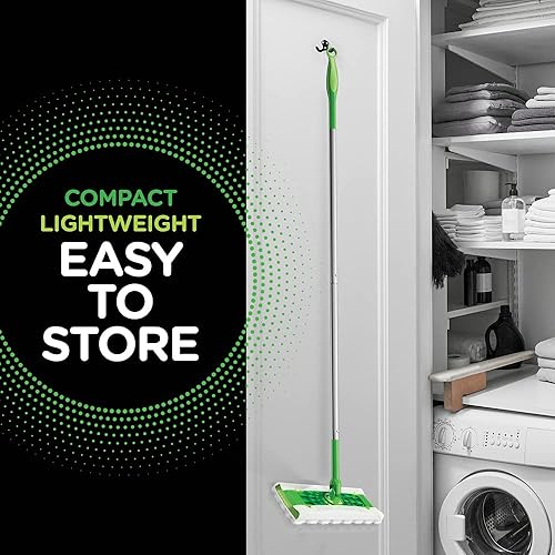 Miniatura 5 de Swiffer Sweeper Kit de inicio de limpieza diaria: limpiador de pisos multisuperficie seco y húmedo 2 en 1, incluye 1 trapeador + 66 paños secos + 5