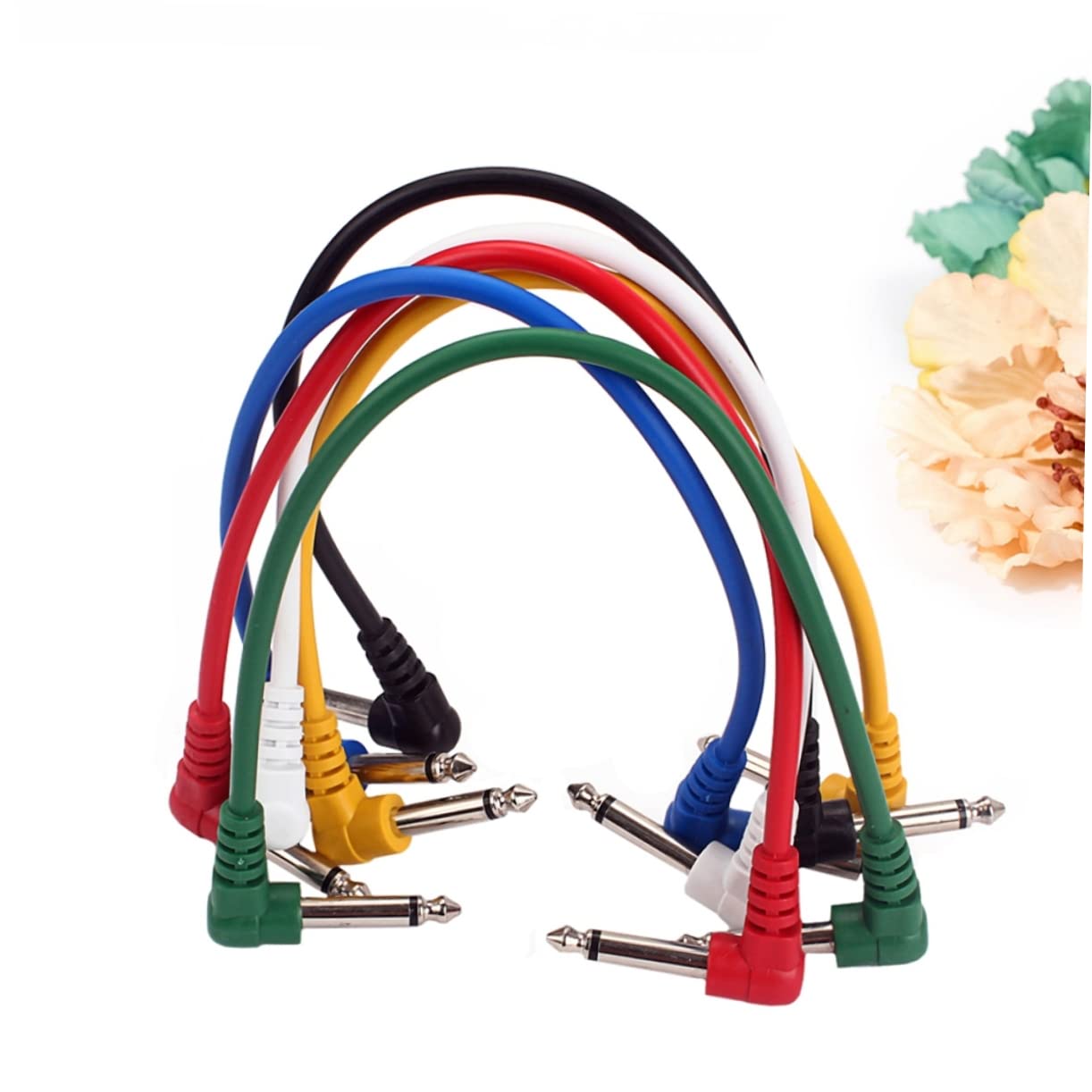 TOGEVAL Professional Guitar Amp Cord 6 Pcs Patch Cables for Clean Signal Transmissi