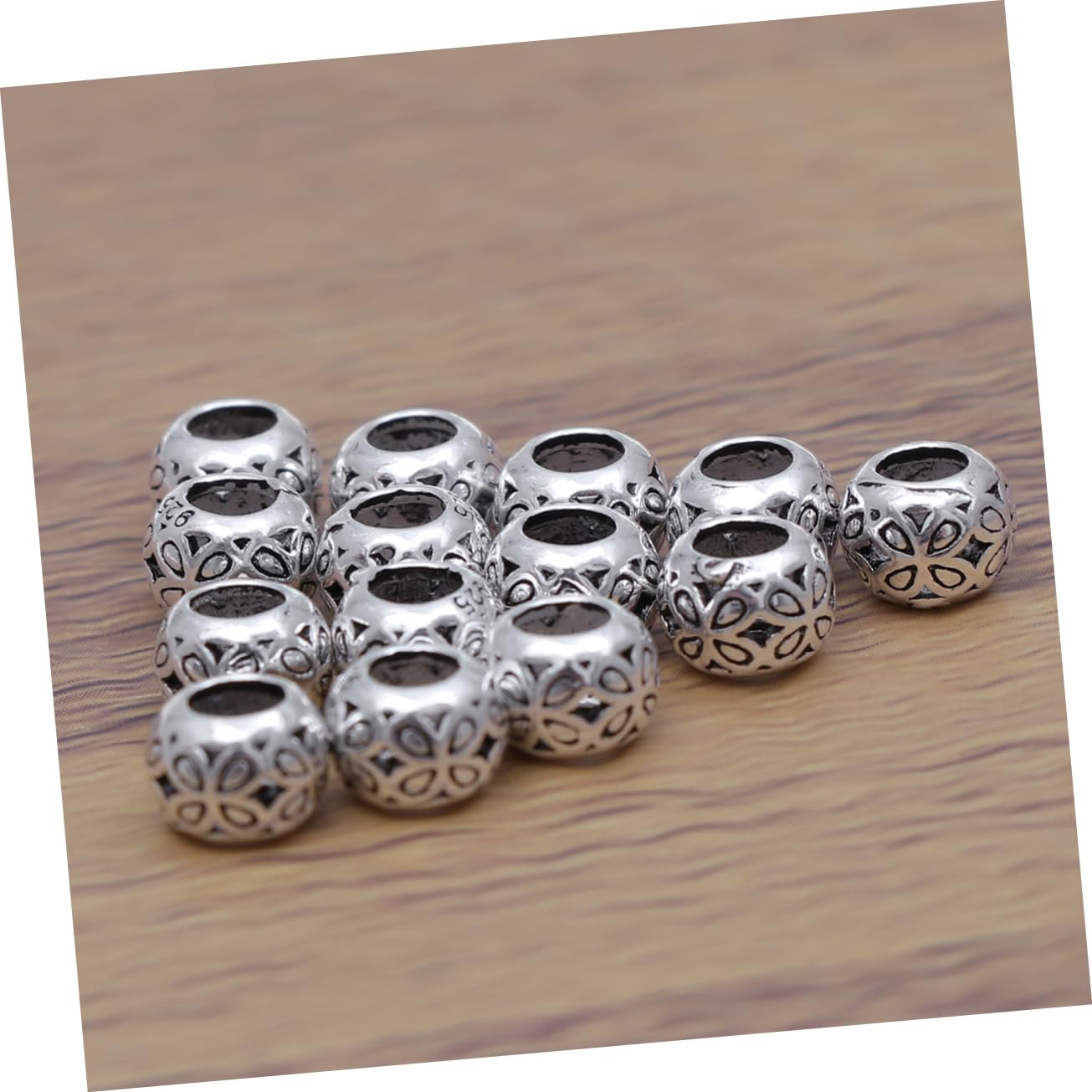 Operitacx 28pièces Perles Intercalaires Argentées Pour Fabrication De Bijoux Accessoires Thaïlandais Pour Colliers Et Bracelets