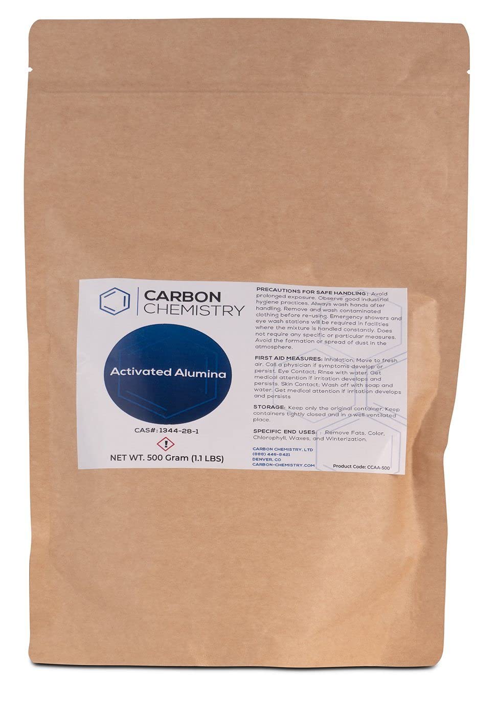 Carbon Chemistry LTD Carbon Chemistry Activated Alumina 14x28 Mesh Size 500 Grams