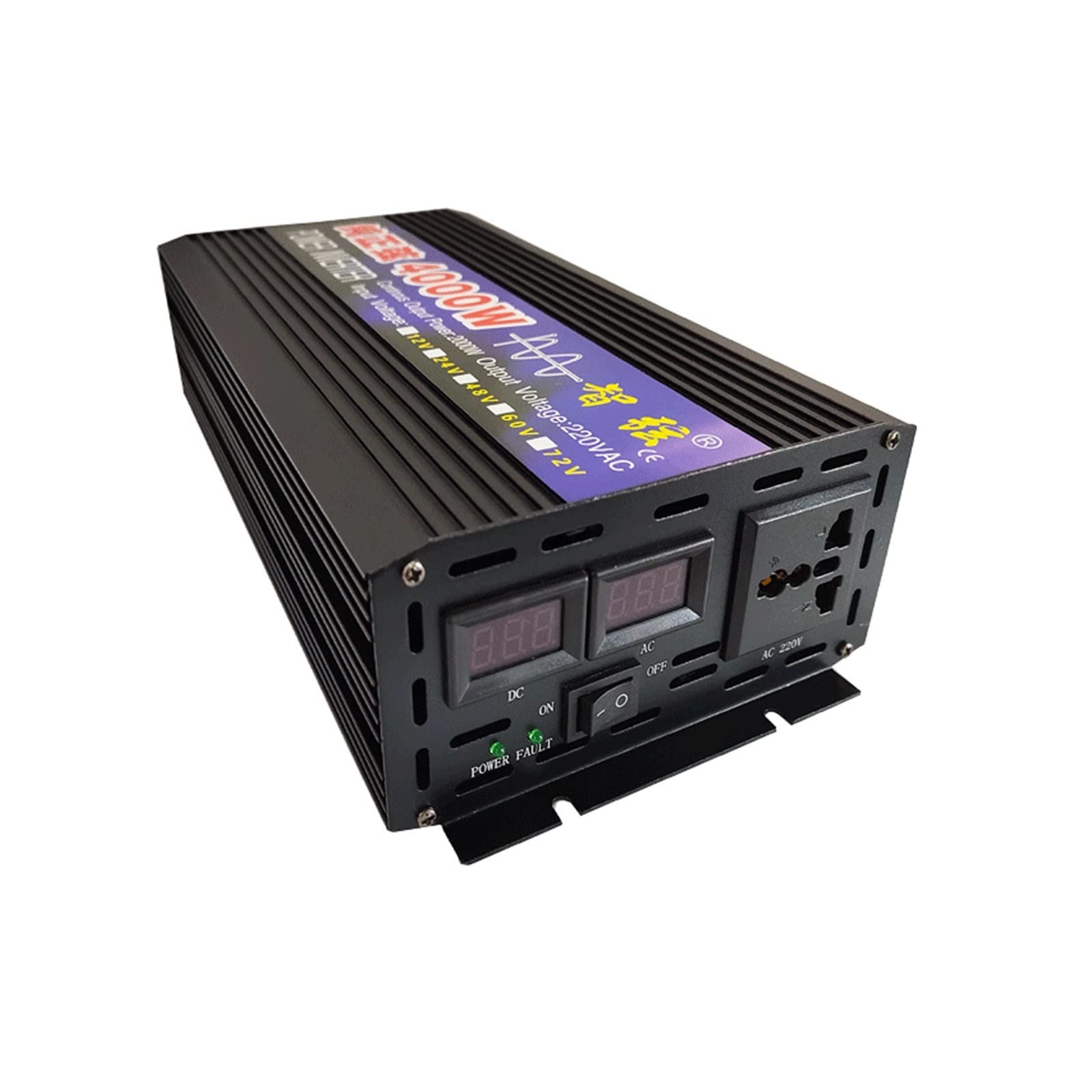 Inverter a Onda sinusoidale Pura 2000W 3000W 4000W Inverter for Auto solari di Potenza con Display a LED Convertitore di Tensione DC 12V 24V a AC 220V(3000W,12V)