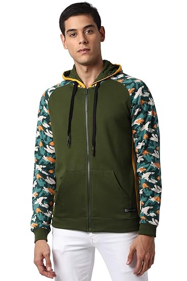 Men's Cotton Blend Hooded Neck Sweatshirt