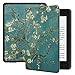 Produktbild A-BEAUTY Hülle für Kindle Paperwhite 2018, Schlankes Premium Leder Smart Cover mit Auto Schlaf/Wach für Amazon Kindle Paperwhite(das Modell der 10. Generation 2018), Aprikosenblume