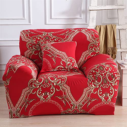 Housse de fauteuil 1 place 90-140cm en coton extensible imprimé - 2
