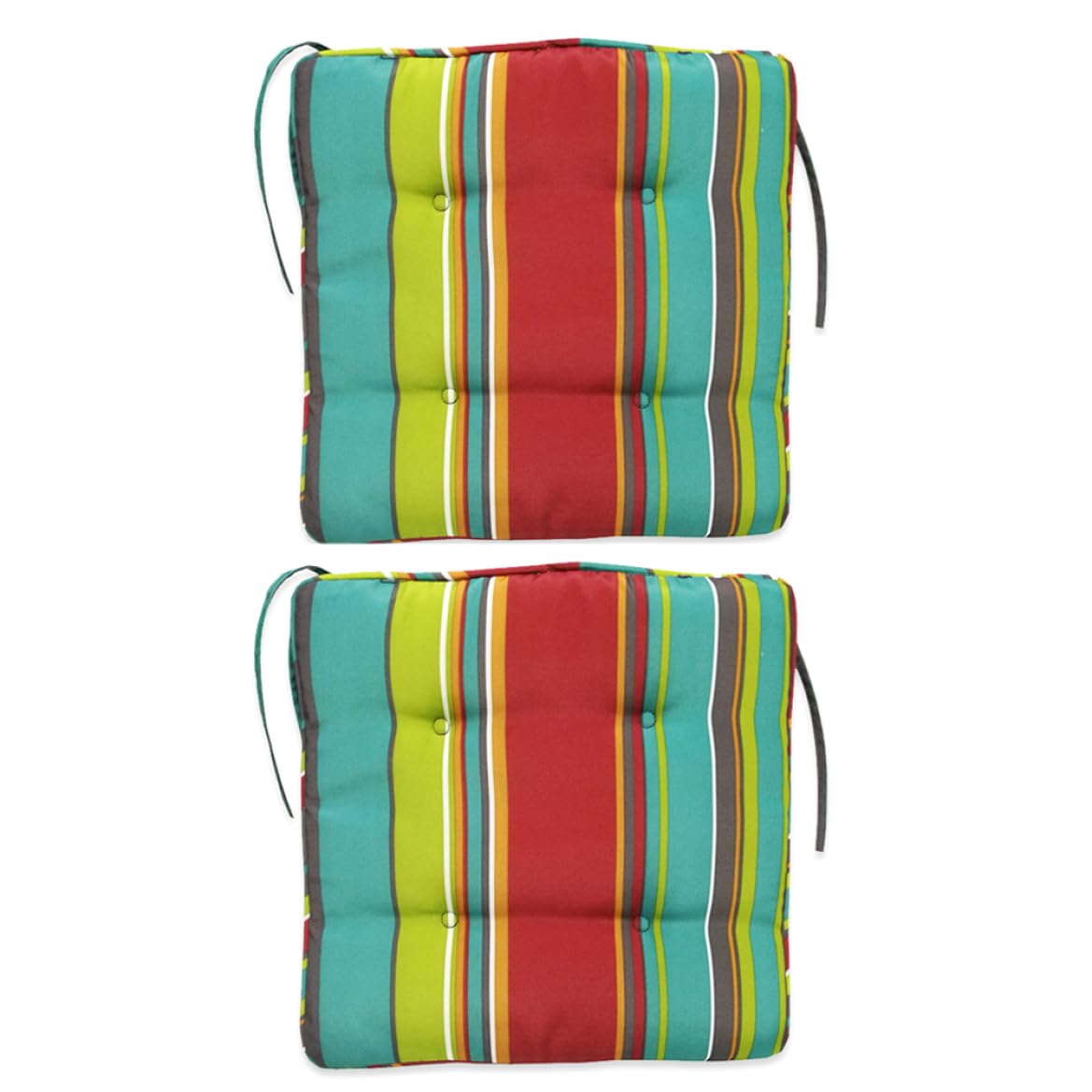 Coussin de chaise de patio vert lot de 2 imperméable avec sangle pour jardin