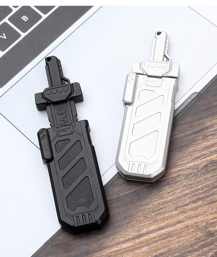 Amazon | 合金製スライドソード EDC フィジェットトイ 裂空ノコギリ剣