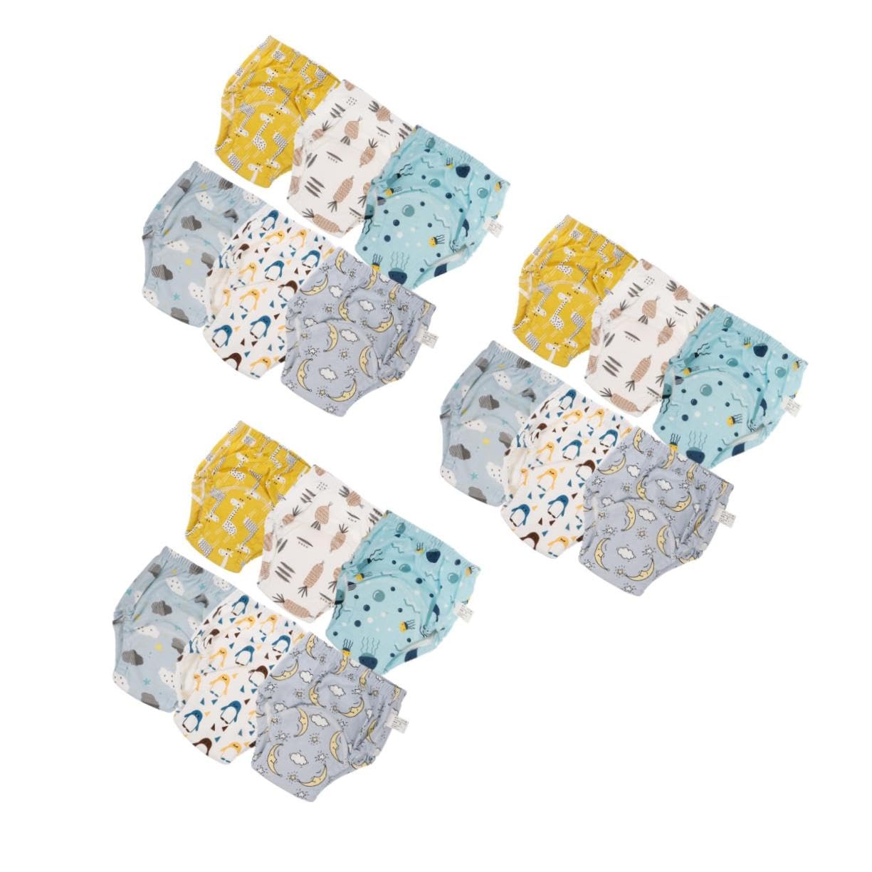 Abaodam Pantalones De Entrenamiento Para Niña Reutilizables De Algodón Y Transpirable Diseño Antileak Para Recién Nacidos Para Aprendizaje De Control Con 6 Piezas*3