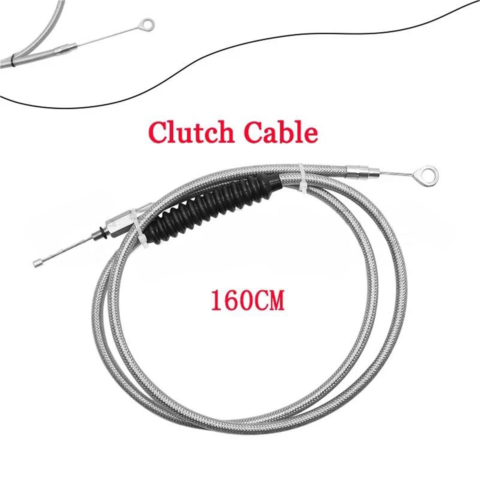 Cable De Embrague Alargado para Motocicleta con Tejido Alambre Acero para Harley Sportster XL 883 1200 Dyna Softail Fat Boy