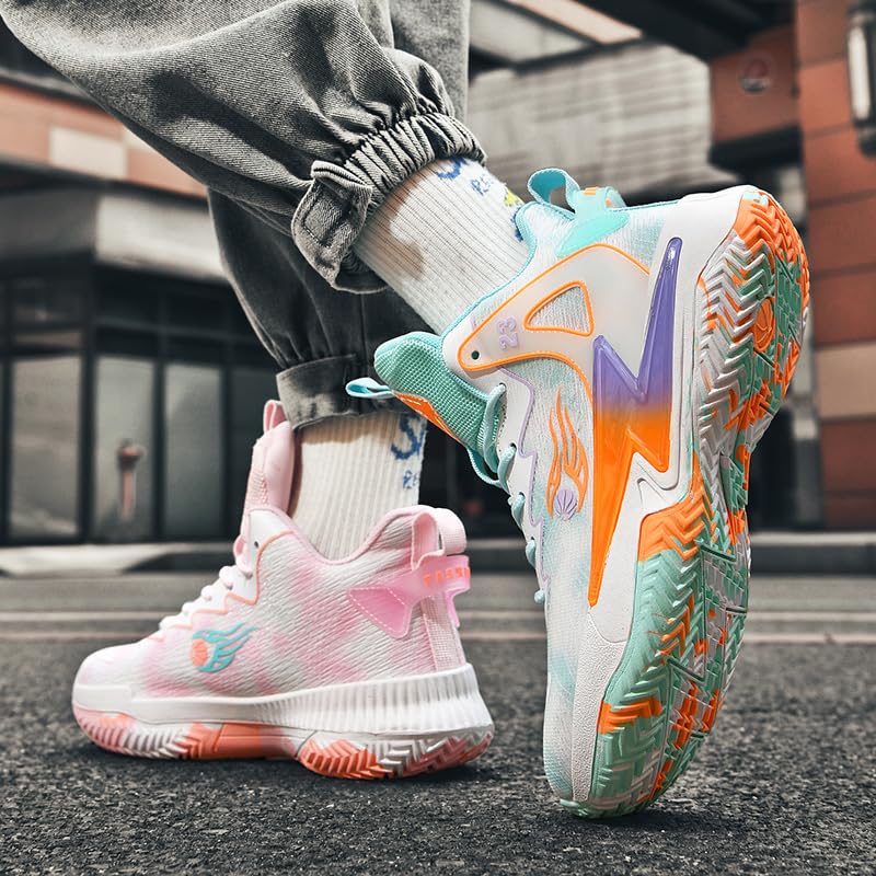 Image of Basketball Shoes for Womens and Mens, Breathable Non Slip Outdoor Casual Unisex-Adult Fashion Sneakers