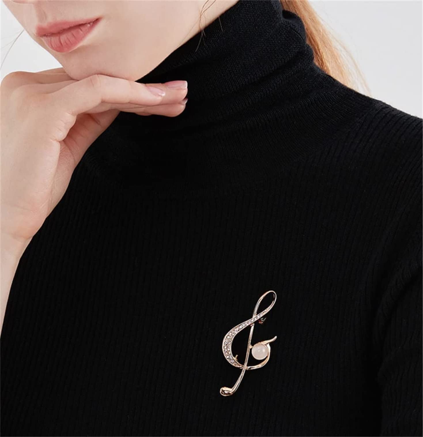 VVABRA Spilla Gioiello Spilla con Nota Musicale Creativa Spilla da Cappotto Squisita da Donna Accessori per Abbigliamento Spille per Abiti Banchetto