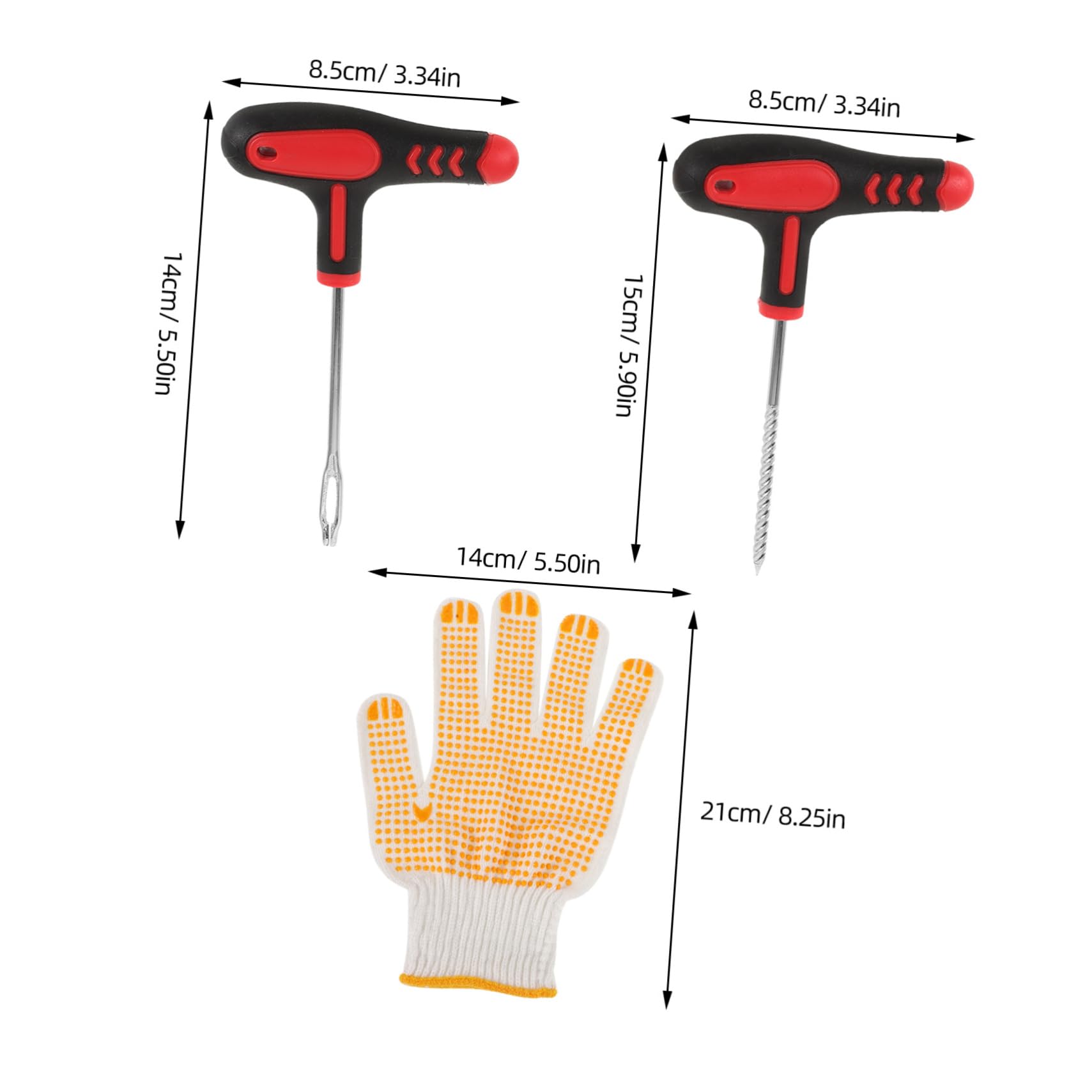 Cabilock 1 Set Tire Repair Kit Tire Patch Kit Tire Plug Kit Tire Repair Tools Tire Plugs Tire Plug Tool Tire Repair Plugs Tire Puncture Repair Kit Tubeless Tire Strips Rubber