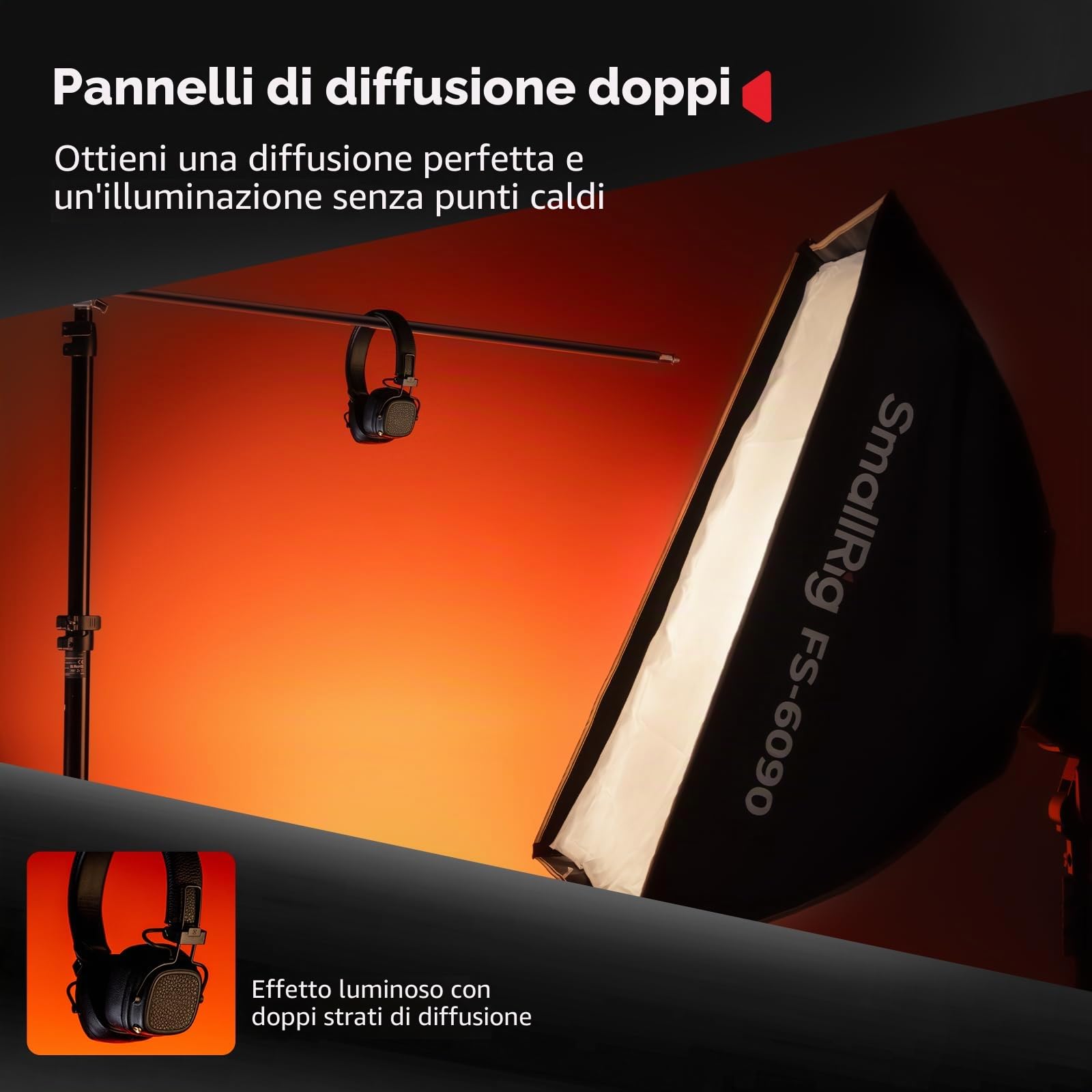 SMALLRIG FS-6090 Quick-Setup Folding Strip Softbox 5369