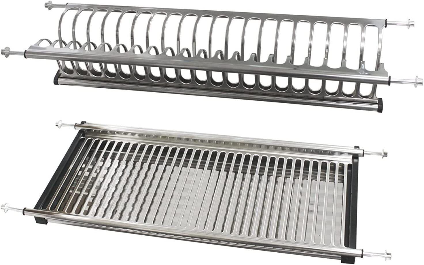 AERREGI Kit Scolapiatti ad incasso completamente in ACCIAIO INOX per Pensili da 90 cm | Design Ad Incasso e Qualità Interamente Inox | Kit scolapiatti di alta qualità resistente e duraturo nel tempo