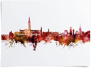 Salisbury England Skyline art print poster, unframed -16723