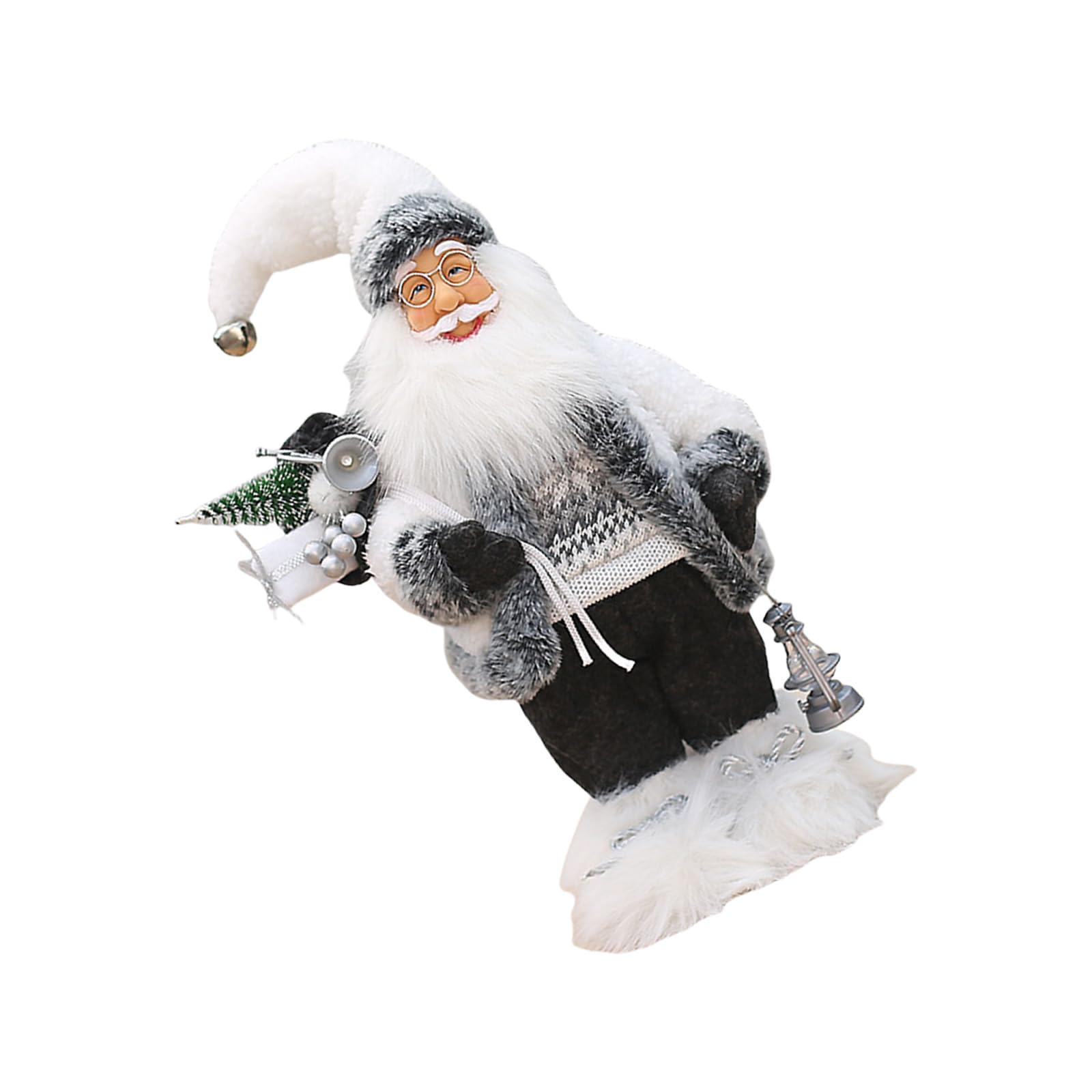 Xjdzineq 12Inch Santa Figurine Christmas Decoration for Indoor Outdoor Holiday Party, Mantle Shelf Desktop Festive Display Resin Santa Figurine Holiday Decoration