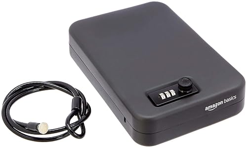 Amazon Basics Portable Security Case Lock Box Safe with Combination