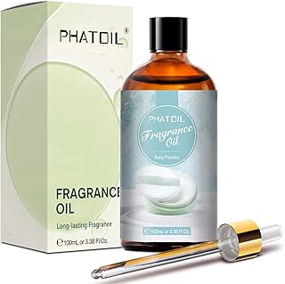 PHATOIL Baby Powder Fragrance Oil (100ml): Multi-Purpose Diffuser Oil for Home Aromatherapy & DIY