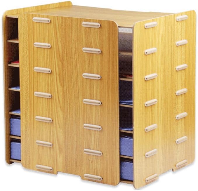 File Cabinet File Cabinets Drawer Type Wooden Korean Style 6-Layer A4 Document Shelf File Box Office Classification Storage Cabinets,Animal Horse