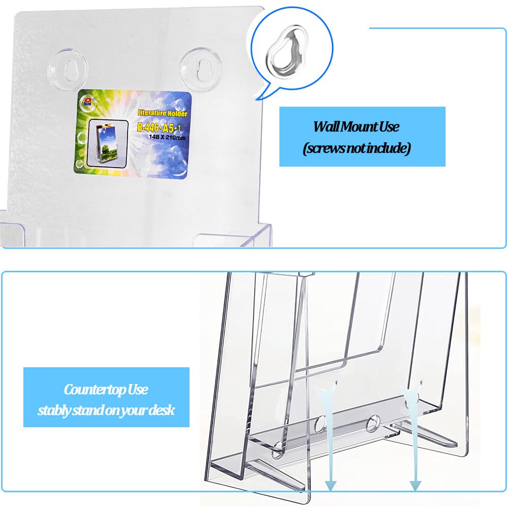 Porta Avvisi Da Parete Trasparente | Formato A5 | Adesivo 3M | Confezione Da 2 | Per Ufficio, Casa, Scuola - Foto 13