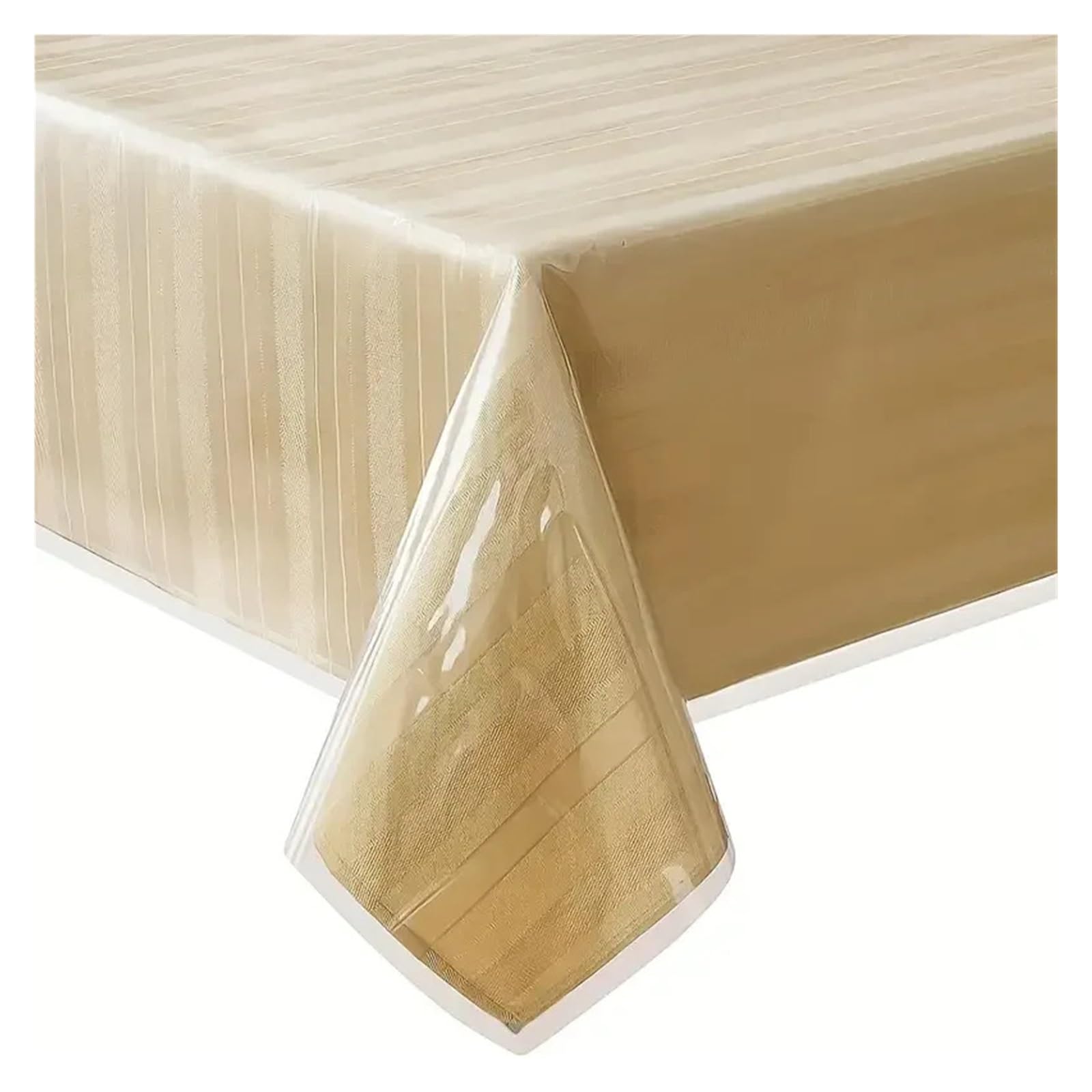CIGPKLO Transparent Tablecloth PVC Transparent Tablecloth With A Thickness Of 0.25mm, Heat-resistant, Waterproof, And Oil Resistant Dining Table Mat, 1pc(140cmx160cm)