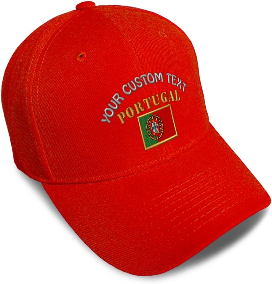 Speedy Pros Baseball Caps for Men & Women Embroidered Portugal Flag Embroidery Ladies & Men Baseball Hats Acrylic