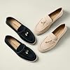 Project Cloud Zapatos de Mujer 100% Cuero Genuino - Mocasines Ligeros para Mujer con Espuma Viscoelástica y Plantilla de Cuero - Zapatos Antideslizantes Casuales de Mujer Tipo Slip On (Iris) 7