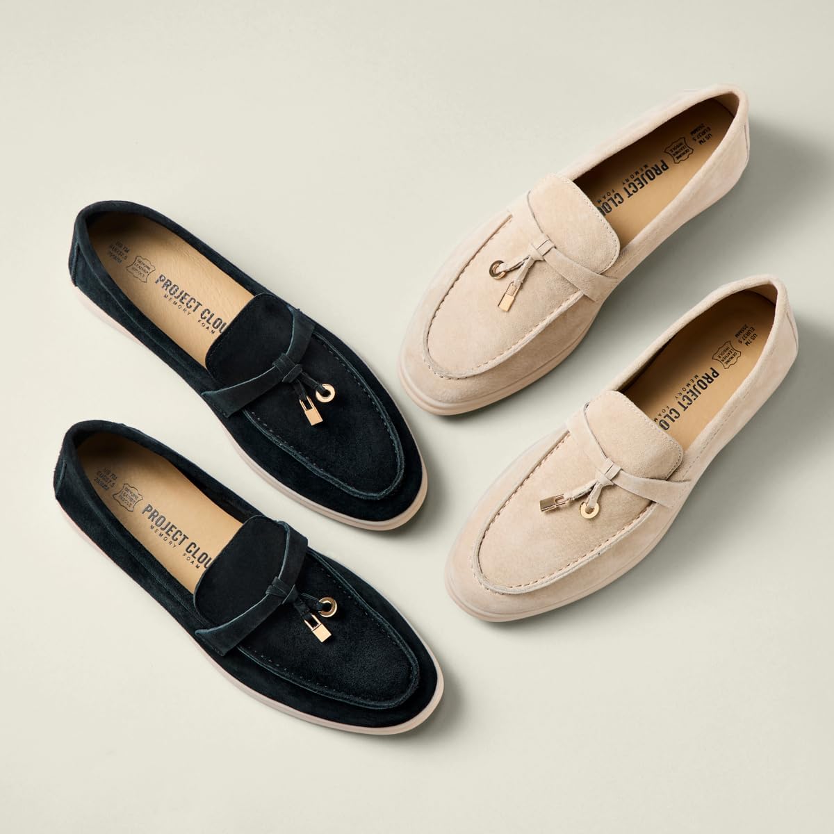 Project Cloud 100% Genuine Leather Womens Shoes - Lightweight Moccasins Penny Loafers for Women with Memory Foam and Leather Insole - Non-Slip Casual Womens Slip on Shoes for Women (Iris) - Image 5