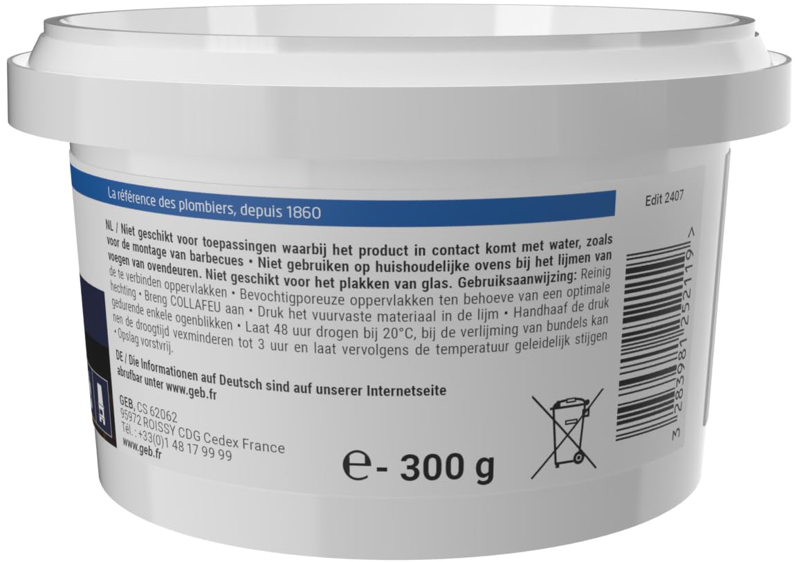 Collafeu Colle réfractaire 300 g Clair GEB 125211