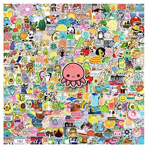 GIHENHAO 400 Piezas Pegatinas de Vinilo Pegatinas de Moda únicas Cute Ins Sticker para Niños, Adolescentes, Adultos, Calcomanías Geniales para Portátil, Monopatín, Guitarr Cover