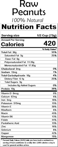 Miniatura 8 de Rani Peanuts Raw Whole With Skin uncooked unsalted 40lbs 640oz 1814kg Bulk Box  All Natural  Vegan  Gluten Friendly  Fresh Product of USA  Spanish