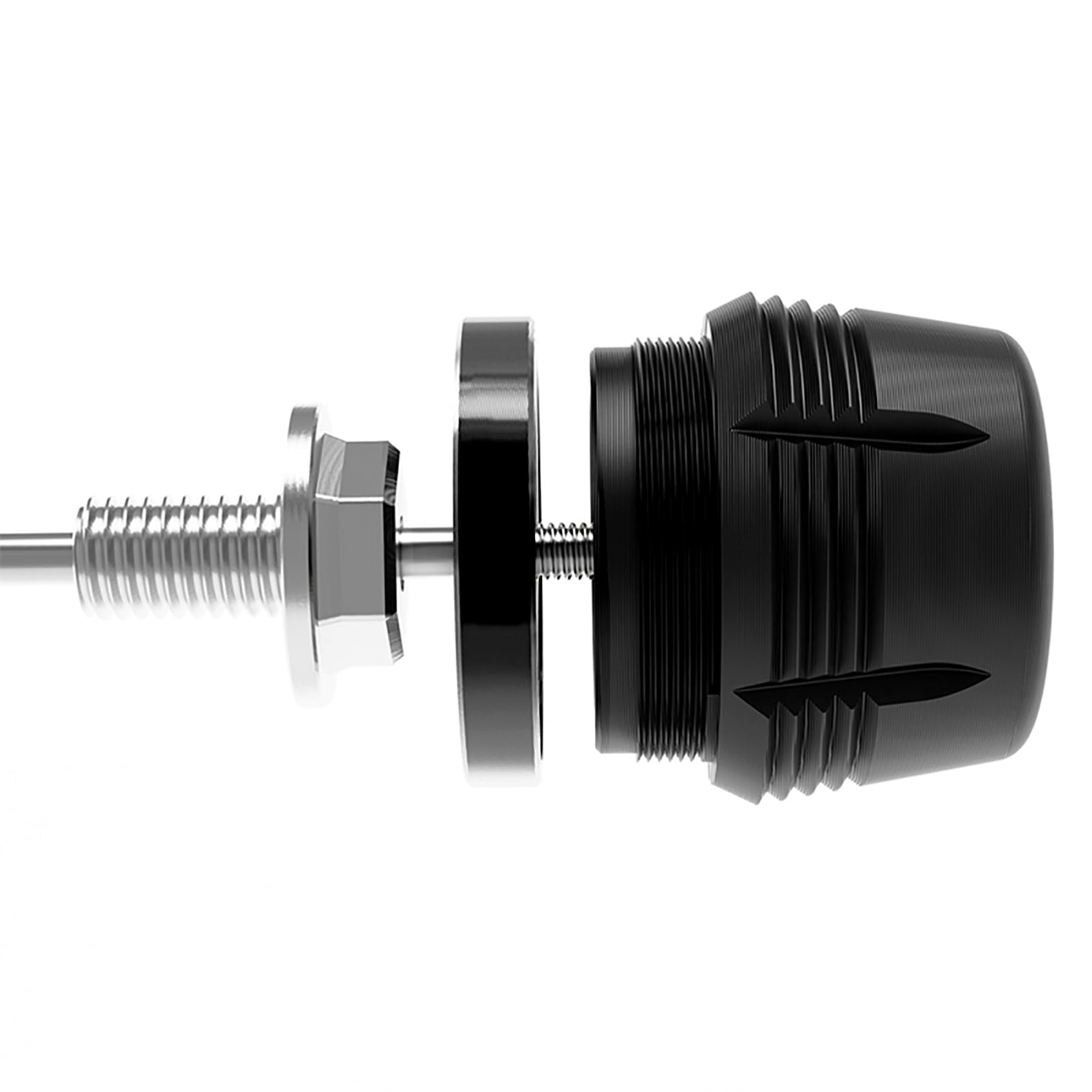 pour R1200GS R1250GS ADVENTURE GS1200 R 1250 GSA R1200 GS 2014-2023 Moto Essieu Avant Fourche Slider Protection Contre Les Chutes (Noir)