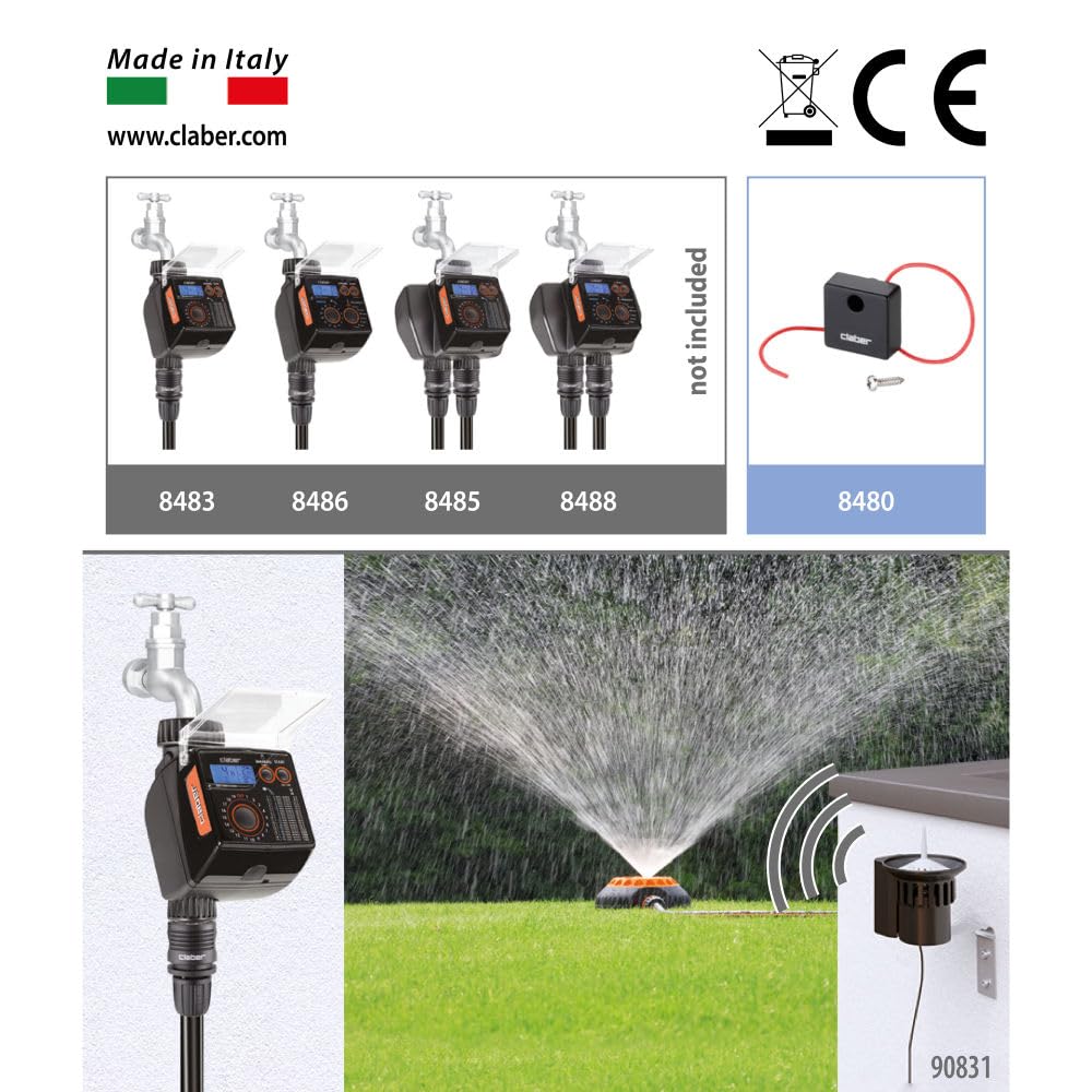 Interfaccia Rain Sensor RF Claber - Per Collegamento Sensore Pioggia Con Programmatori Irrigazione - Foto 5