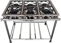 Fogão Industrial 6 Bocas 30x30 P5 em Aço Inox