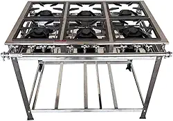 Fogão Industrial 6 Bocas 30x30 P5 em Aço Inox