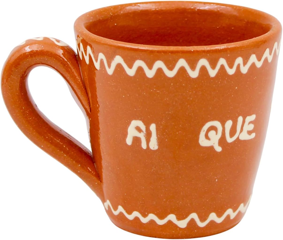 Portuguese Terracotta Wine Cups Set of 4 – Hand-Painted Vinho Clay Cups with Portuguese Drinking Sayings, 8 oz, Made in Portugal
